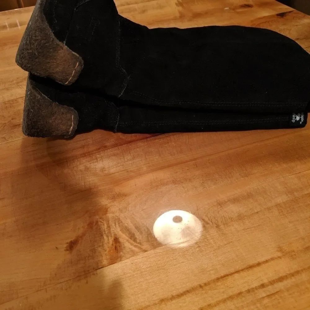 Simple Sheep black leather and wool boots size 7 - Picture 4 of 8